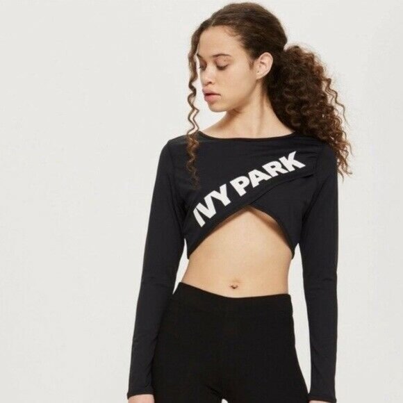 ivy park crop top black